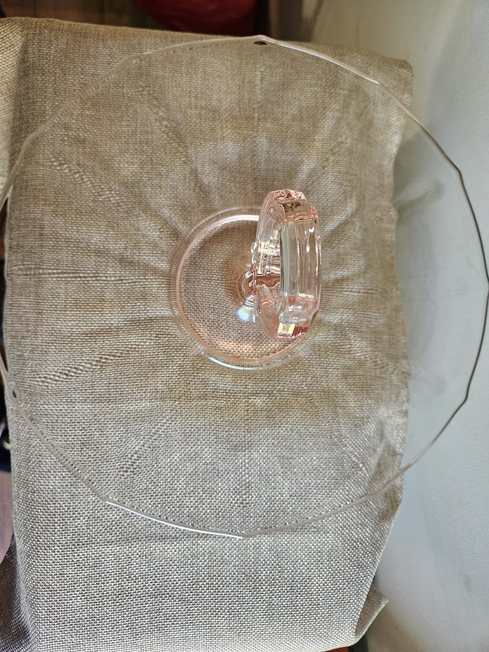 Cambridge Glass Co Pink Depression Glass Single-Tier Serving Platter with Handle - Picture 6 of 14